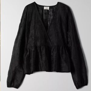 Aritzia Wilfred Peplum Blouse